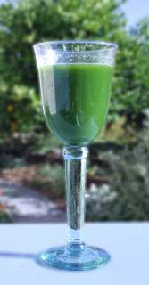 glass of green drink
